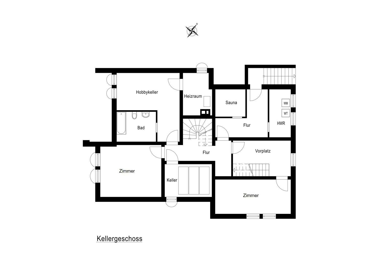 Grundrissplan - Kellergeschoss