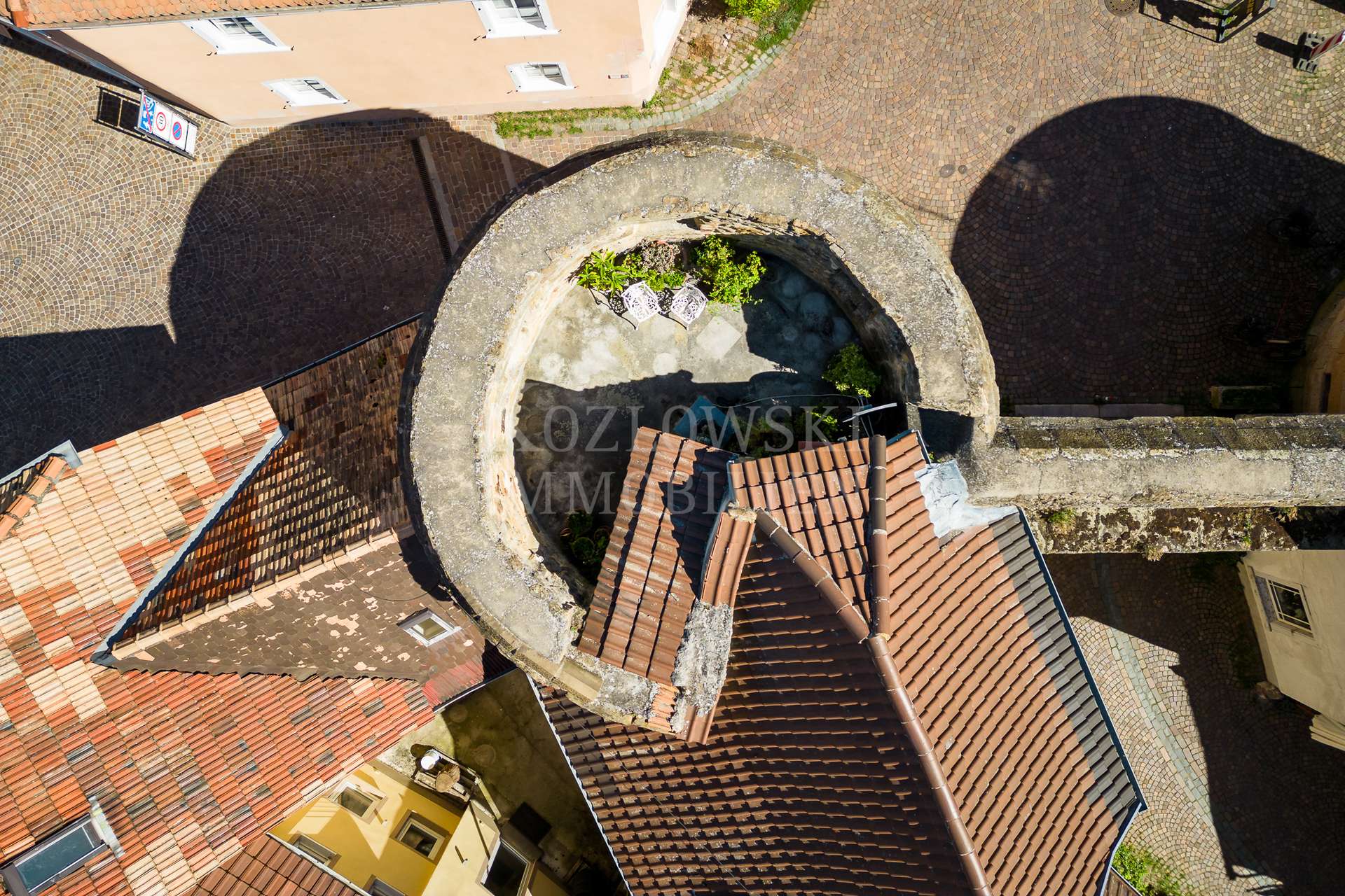 Turmterrasse von oben