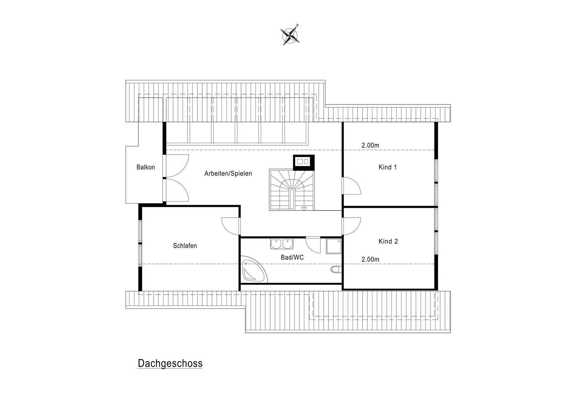 Grundrissplan - Dachgeschoss
