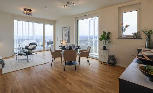 thumbnail von Exklusives Penthouse im HOCHPUNKT H –  4 ZKB mit 2 Bädern, Balkon & TG-Stellplatz!