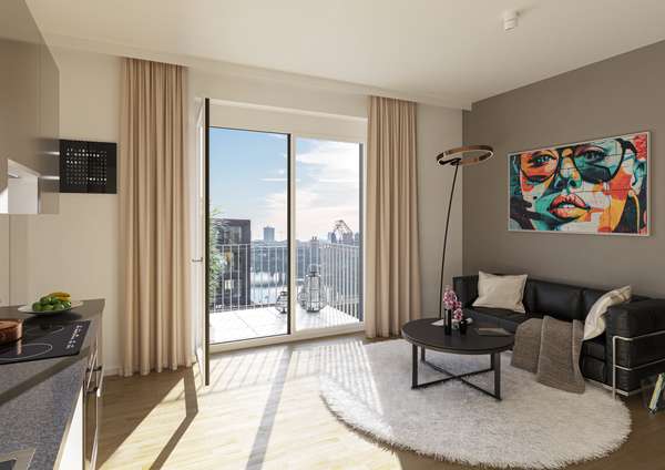 thumbnail von Neubauprojekt DOCK27 – 2-Zimmer-BrickHaven Loft mit Balkon!